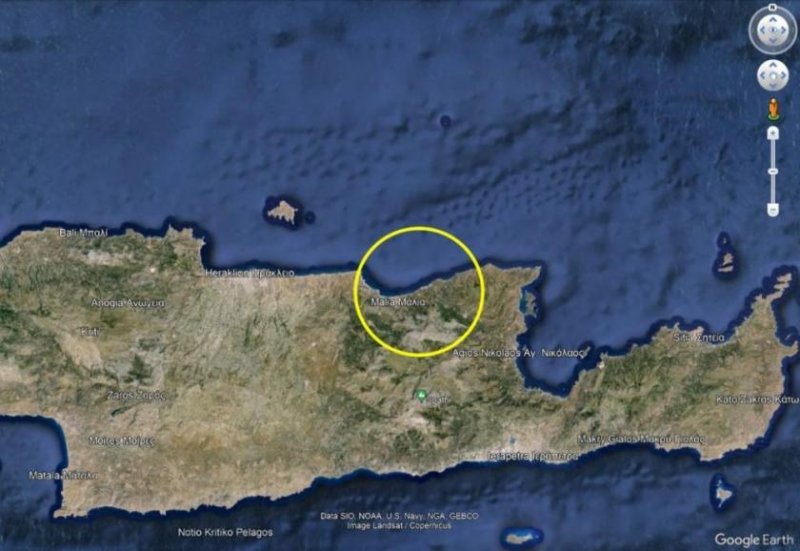 Ag. Varvara bei Sisi Kreta - Baugrundstück mit Meerblick in der Nähe von Malia und Sissi Grundstück kaufen